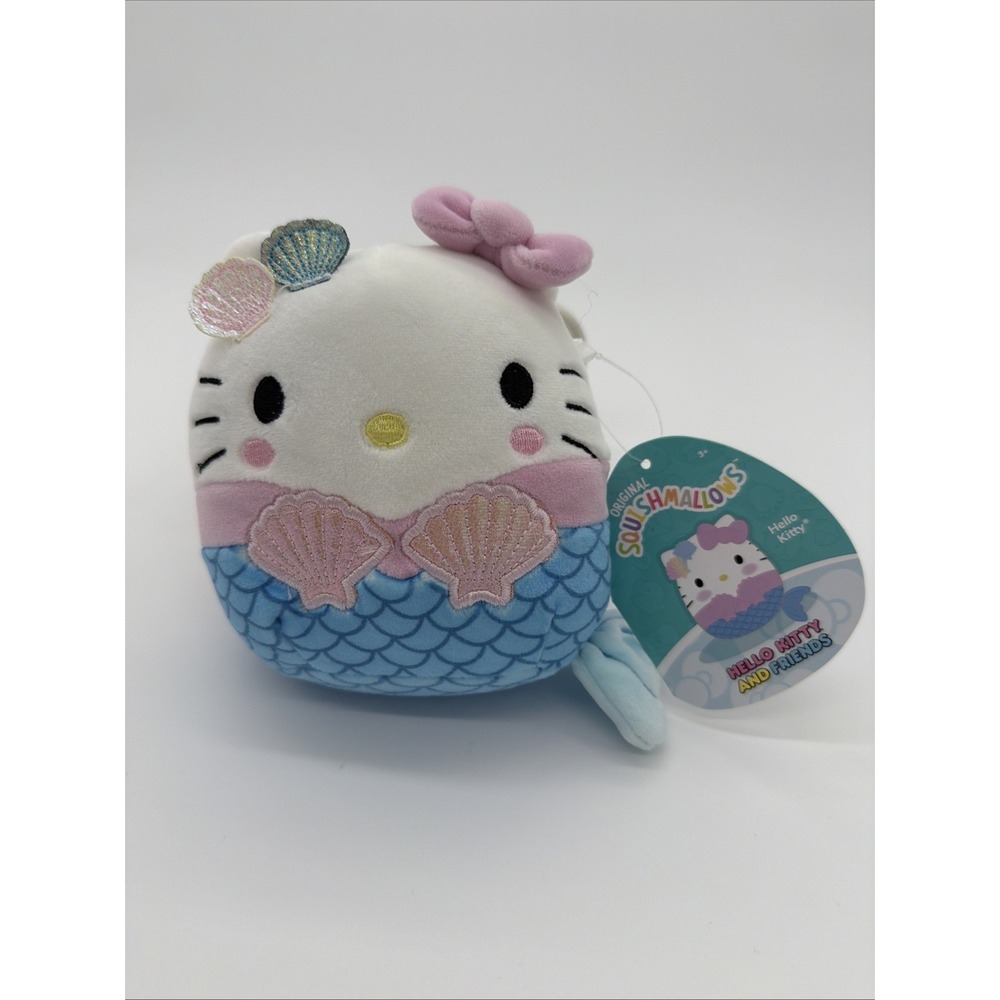 Sanrio‎ Hello Kitty Squishmallow Mermaid NWT 6.5" Kellytoy